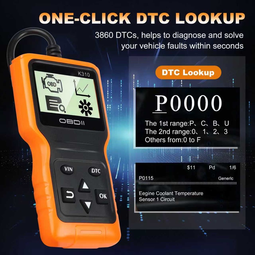 Obd2 Scanner - K310 OBD2 Diagnostik Tarayıcı Araç Hata