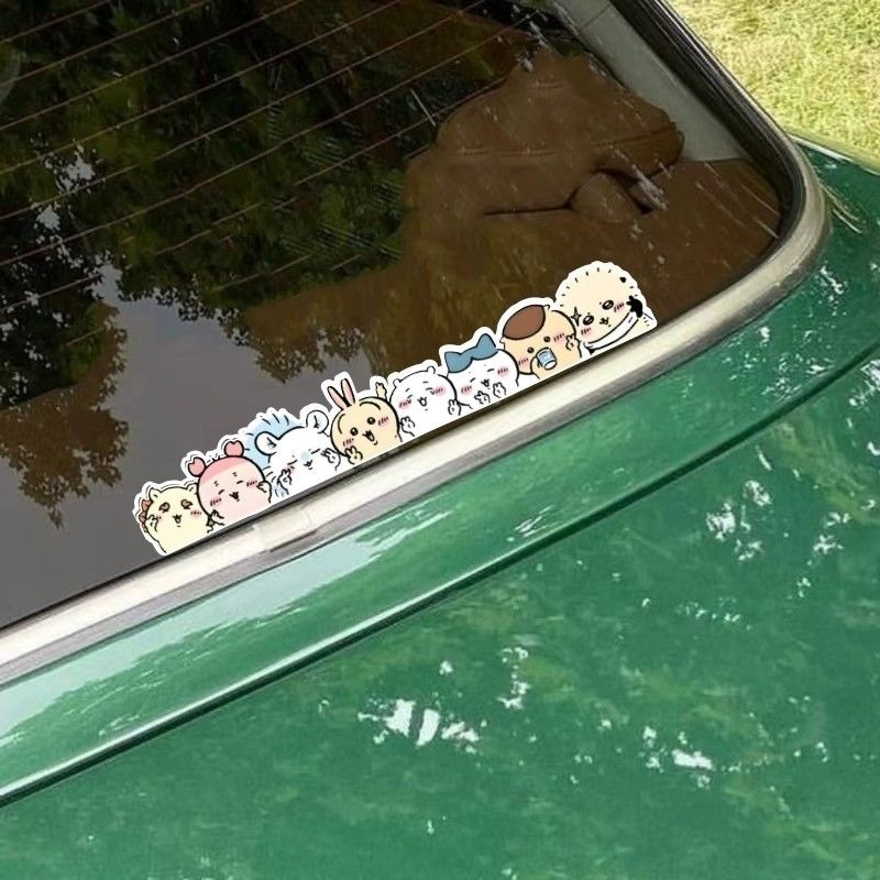 Car Accessories Japanese - Kawaii Chiikawa Sevimli Karikatür Statik Yapışkanlı