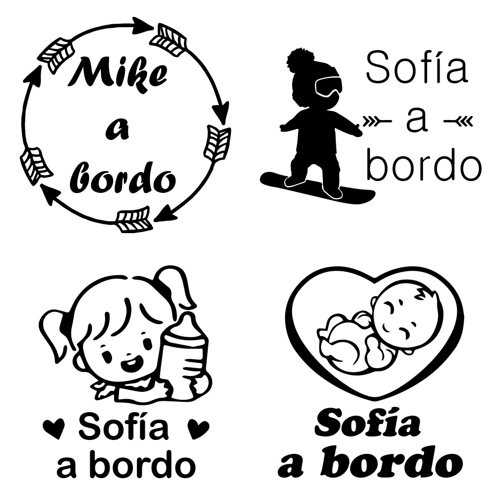 Car Accessories Sticker - 1 adet Vinil bebek bordo renkli