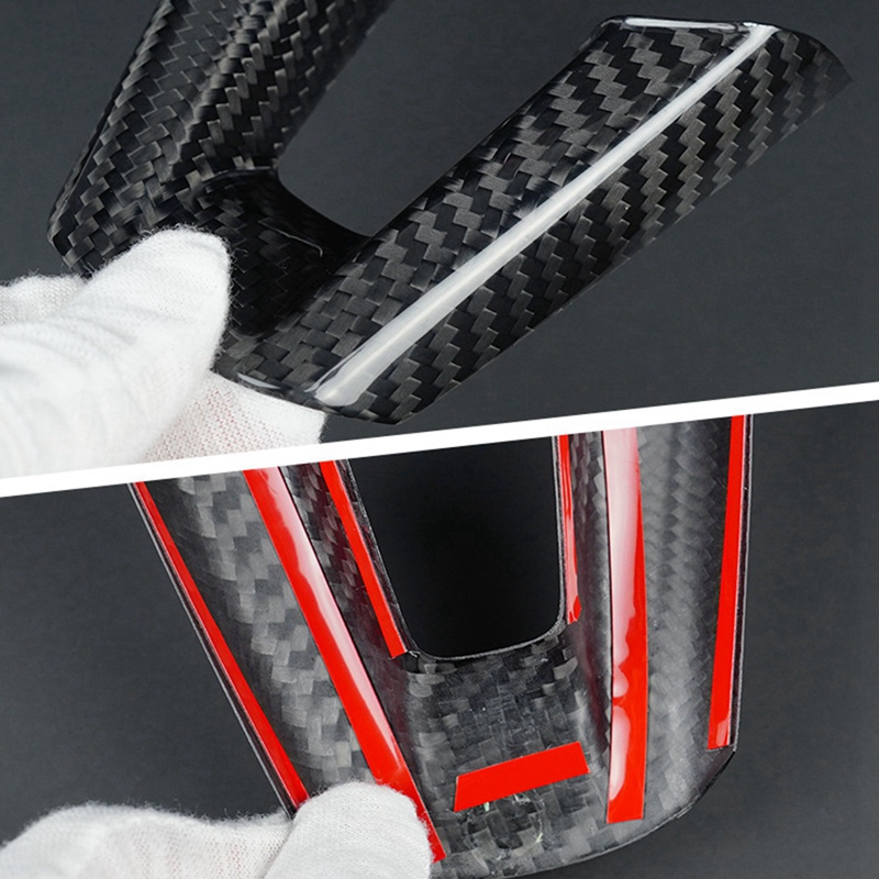 Car Accessories Sticker - Süper İndirim Direksiyon Düğmesi Çerçevesi Karbon