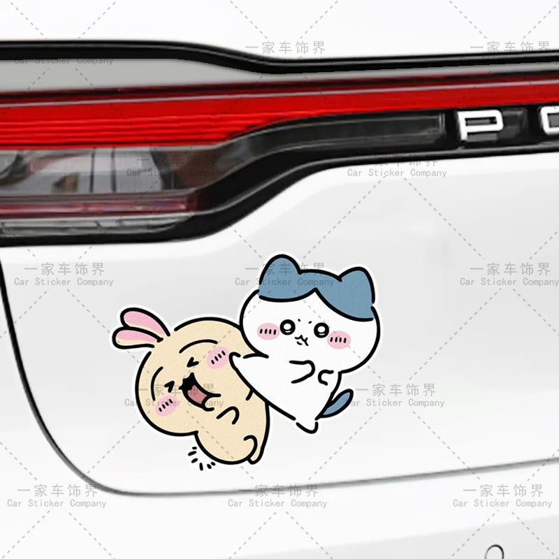 Car Accessories Japanese - Chiikawa Etiket Dekorasyon Boyama Araba Scratch