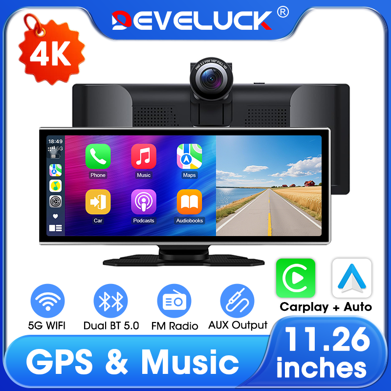 Car Dash Cam - 11.26 inç 4K Araç Kamerası Kablosuz