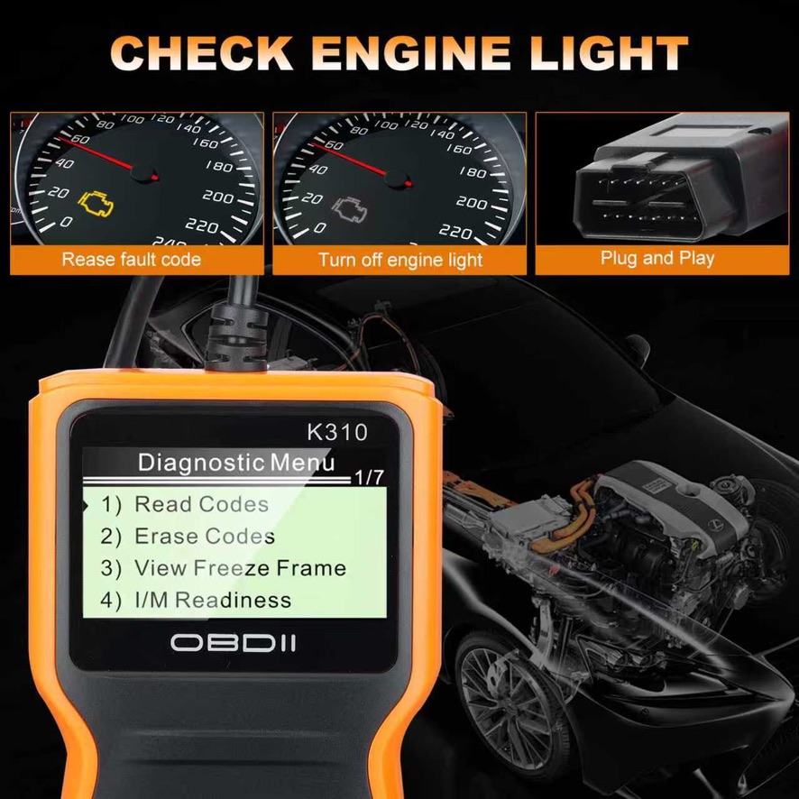 K310 OBD2 Diagnostik Tarayıcı  - Obd2 Scanner incelemesi ve fiyatı