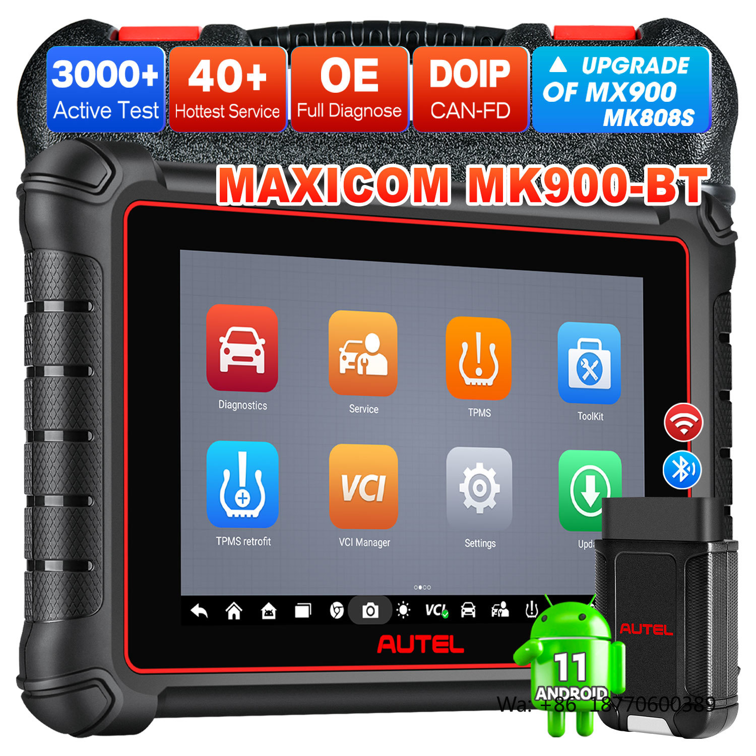 Autel MaxiCOM MK900 BT Araç Te - Obd2 Scanner incelemesi ve fiyatı