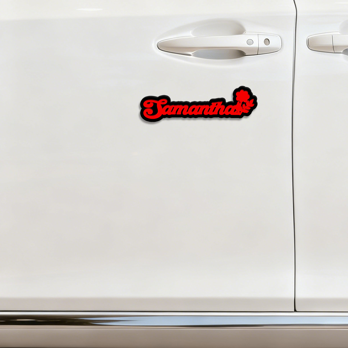 Özel Font Çiçek Desenli Basit  - Car Accessories Sticker incelemesi ve fiyatı