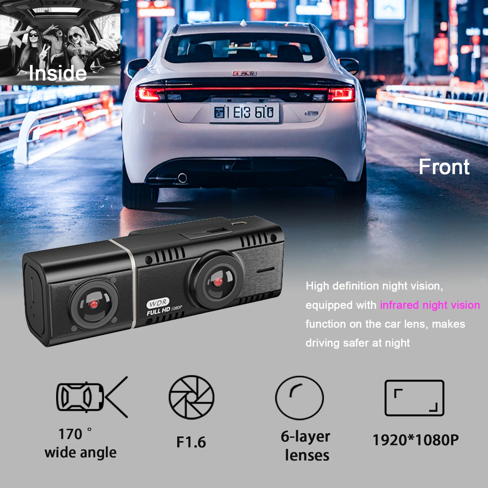 Araç İçi Çift Kameralı Ön ve İ - Car Dash Cam incelemesi ve fiyatı