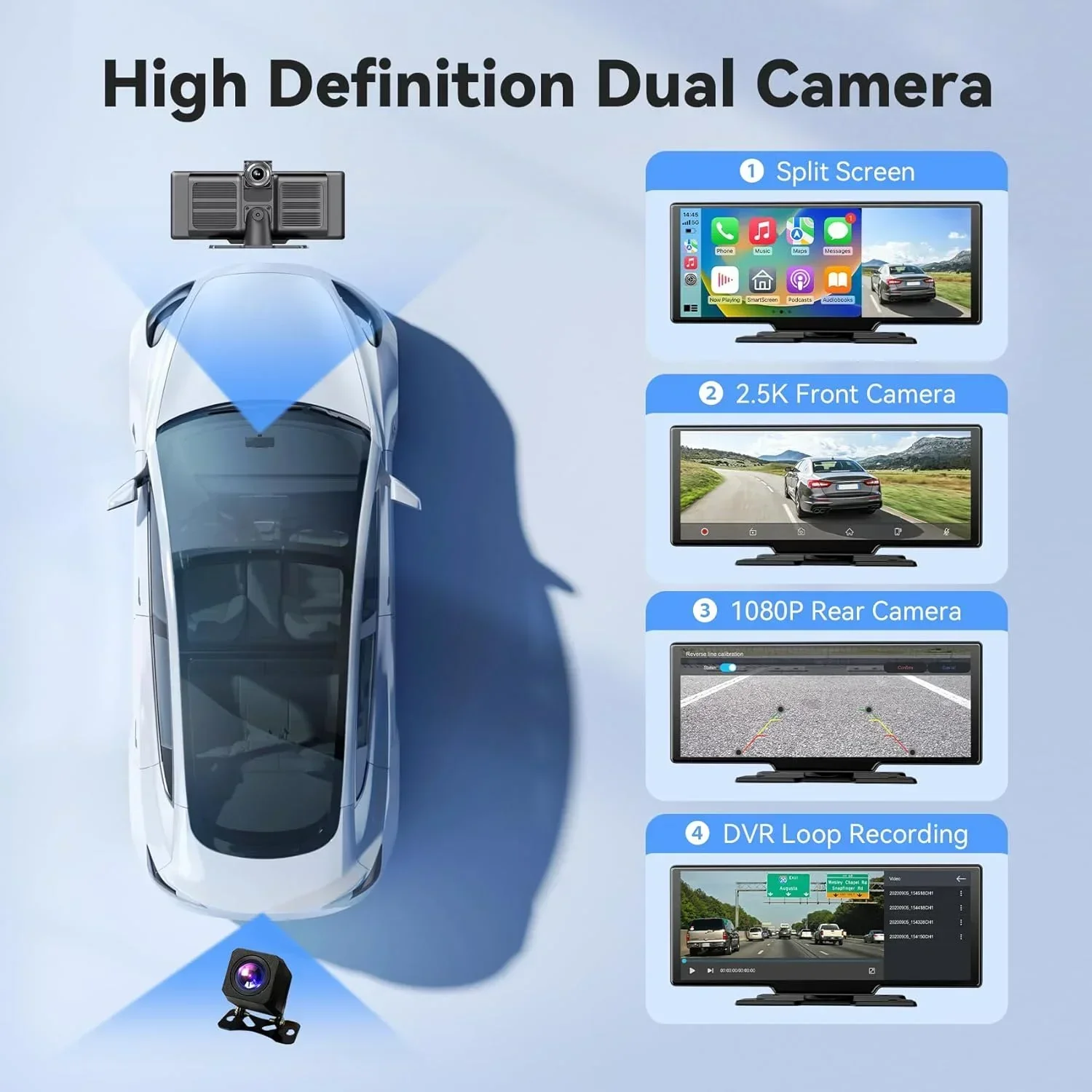 Taşınabilir 10.26'' Araç Kamer - Car Dash Cam incelemesi ve fiyatı